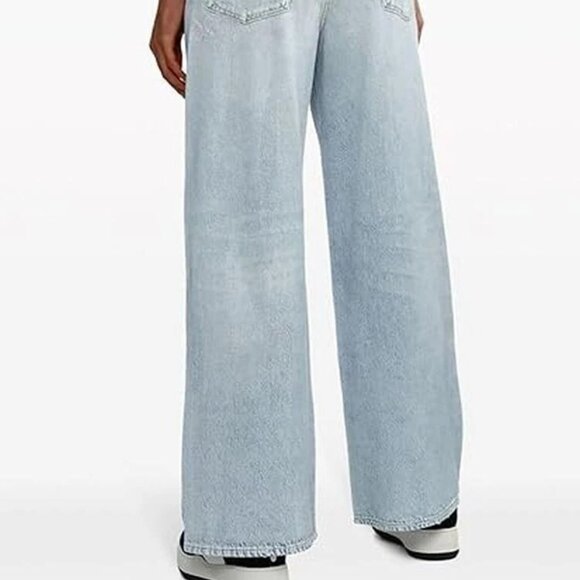 AnotherChill High-Waisted Wide-Leg Denim Sweatpant Jeans – Light Wash – Size XS - Picture 2 of 7